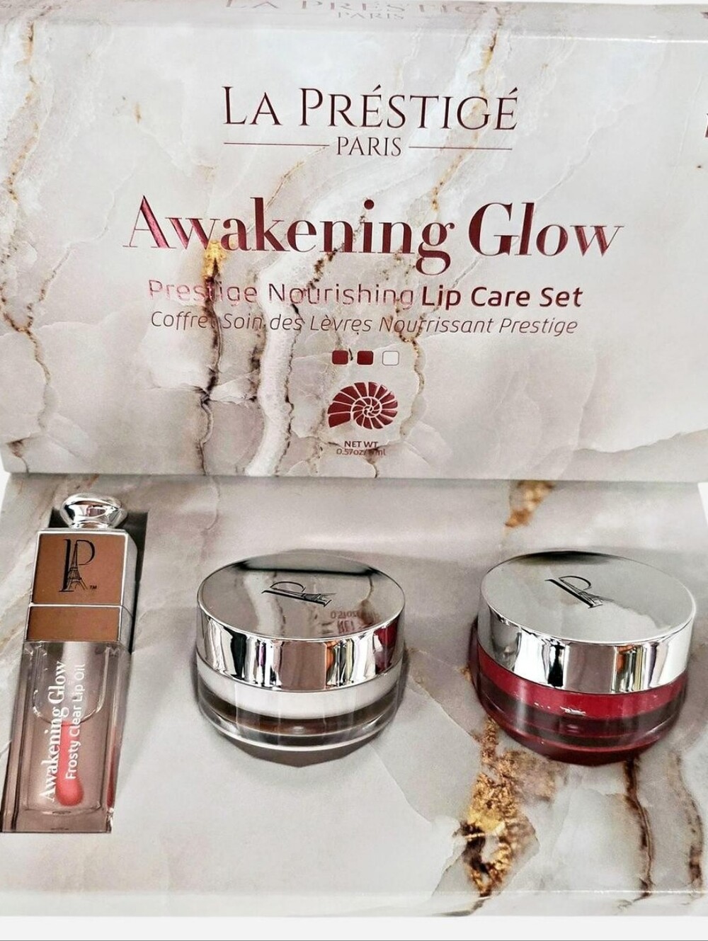 La Prestige Paris Awakening Glow Prestige Nourishing Lip Care Set in Rose Gold